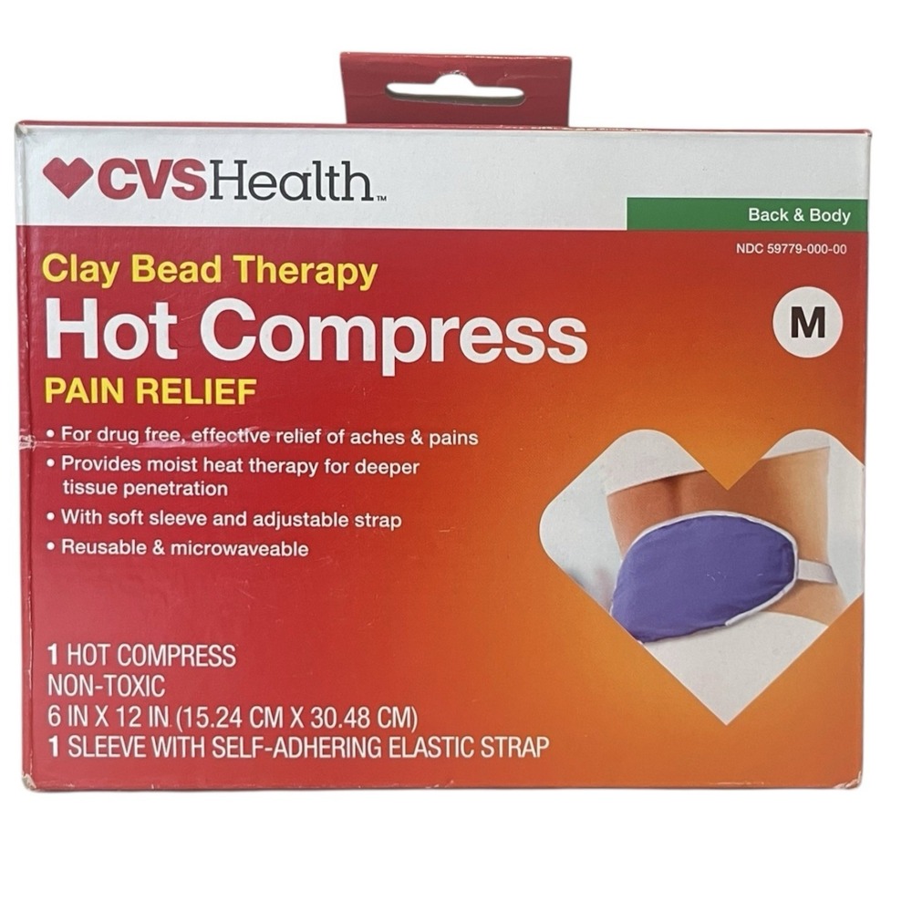 New CVS Clay bead Therapy Hot Compress Pain Relief  Deep Tissue Back & Body